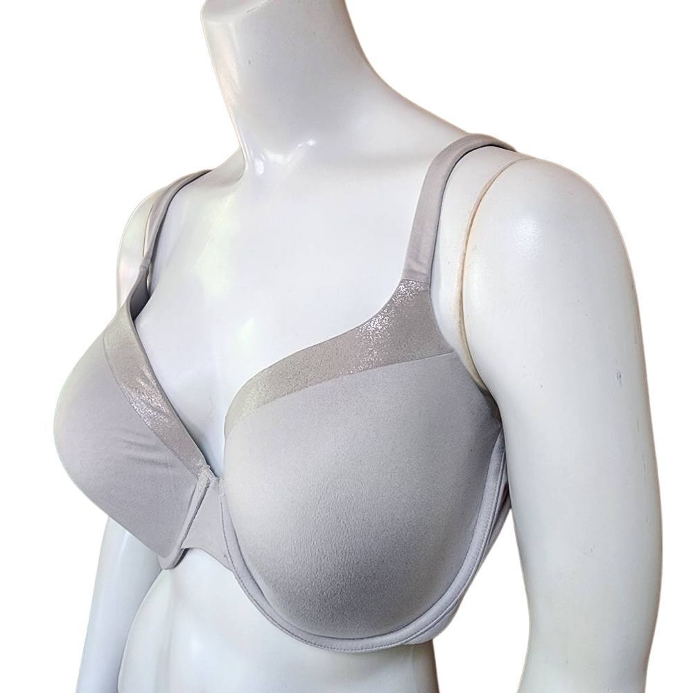 Victoria's Secret Body By Victoria Lined Perfect Coverage Gray Bra (38DD)